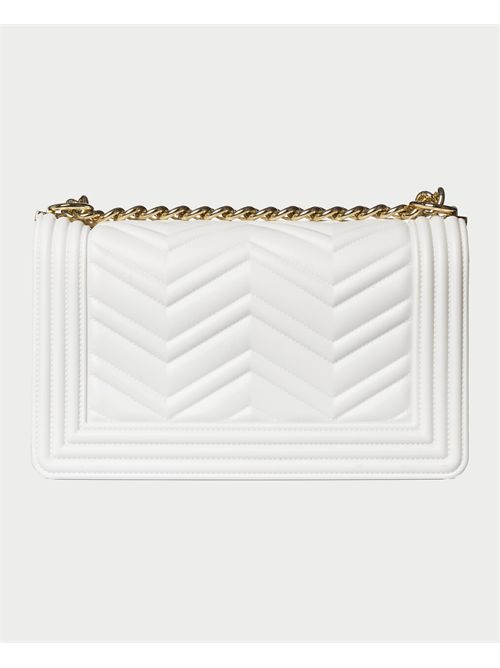 Marc Ellis Quilted Leather Bag MARC ELLIS | FLAT WAVE MMILK/LIGHT GOLD